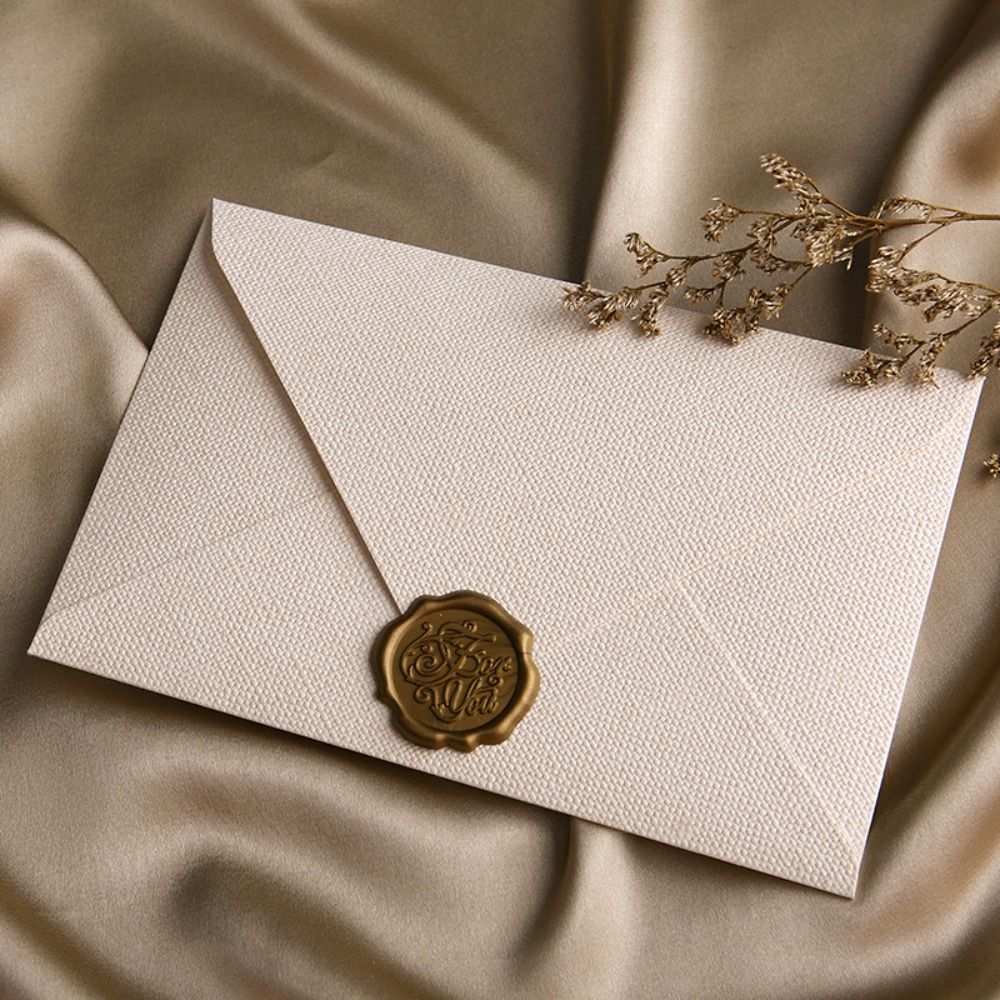 Wax Seal Letter Kit - 10개 린넨 질감 레트로 봉투 간단한