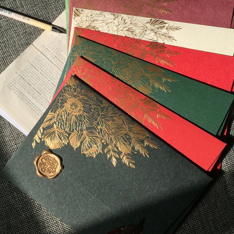 Wax Seal Letter Kit - 10pcs/특수 종이 카드 핫 스탬핑 초대장