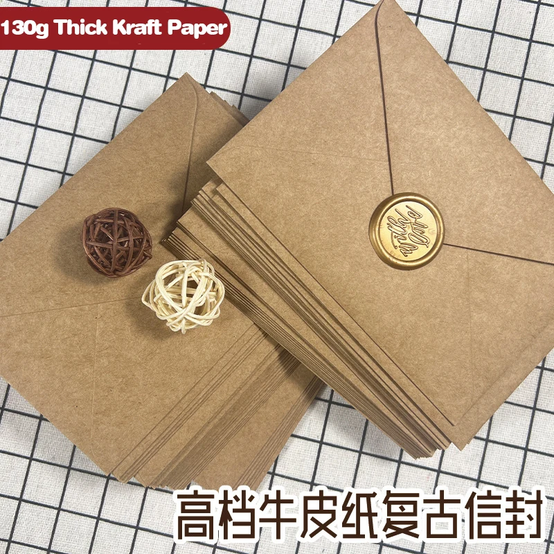 Wax Seal Letter Kit - 50pcs 크래프트 갈색 종이 봉투 108x158mm