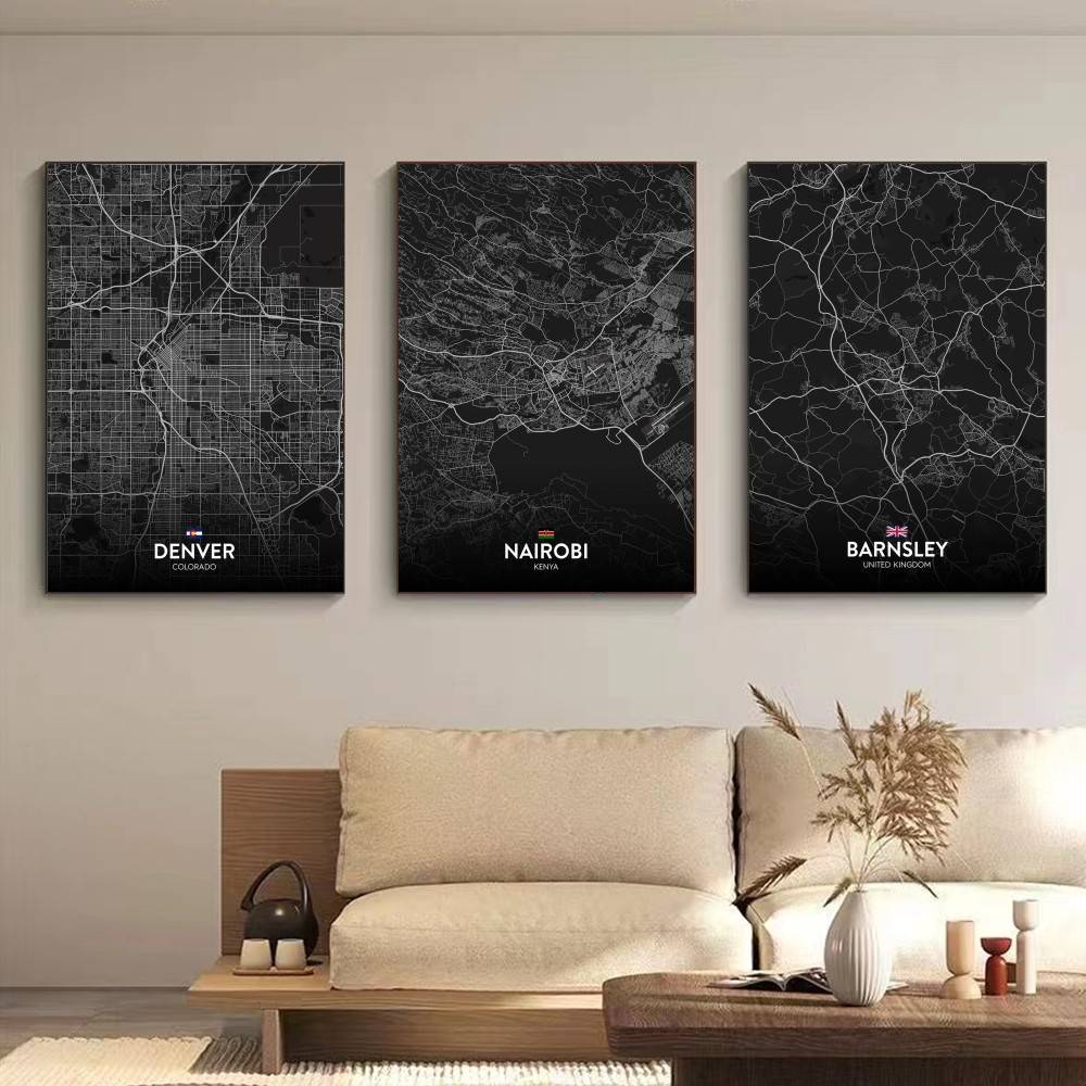 파리 런던 뉴욕 맞춤형 도시 지도 포스터 인쇄 캔버스  - Custom Map Poster 리뷰 및 가격