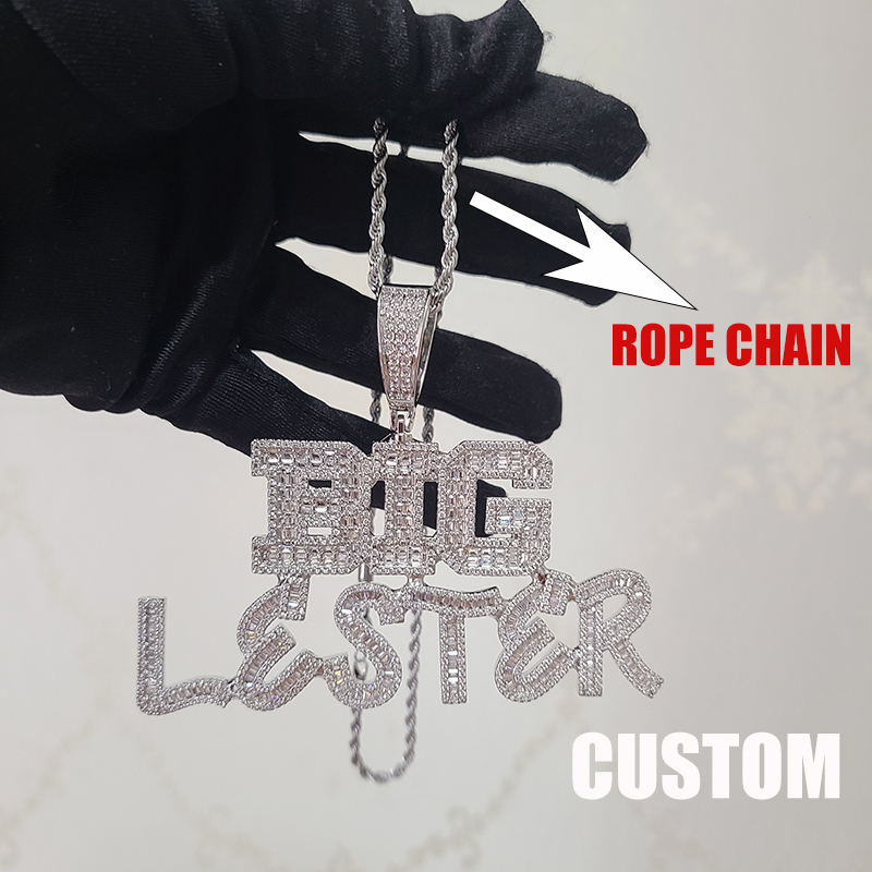 맞춤형 바게트즈 이름 펜던트 2가지 글꼴 개인 맞춤 단 - Name Necklace Custom 리뷰 및 가격