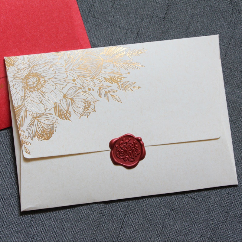 스탬프없이 10Pcs 고급 진주 종이 봉투 결혼식 초대 - Wax Seal Letter Kit 리뷰 및 가격