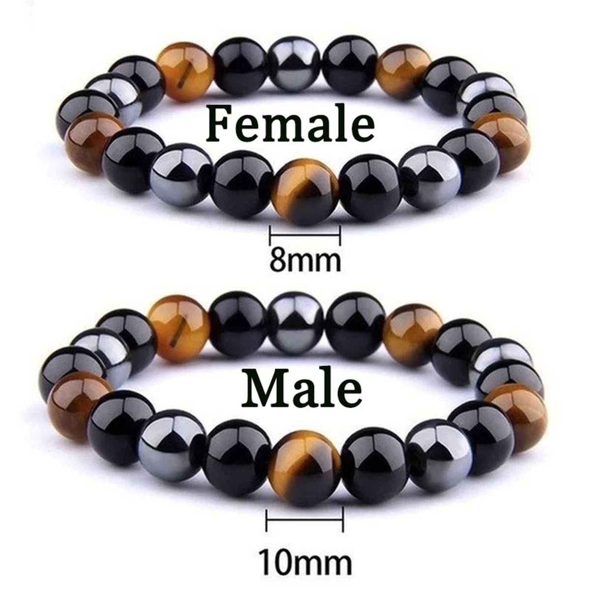 남성용 자석 헤마타이트 타이거아이 블랙 흑요석 삼중 보 - Coordinates Bracelet 리뷰 및 가격